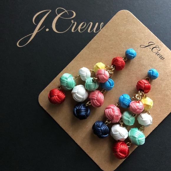 J. Crew Jewelry - NWT J. Crew knot chandelier earrings